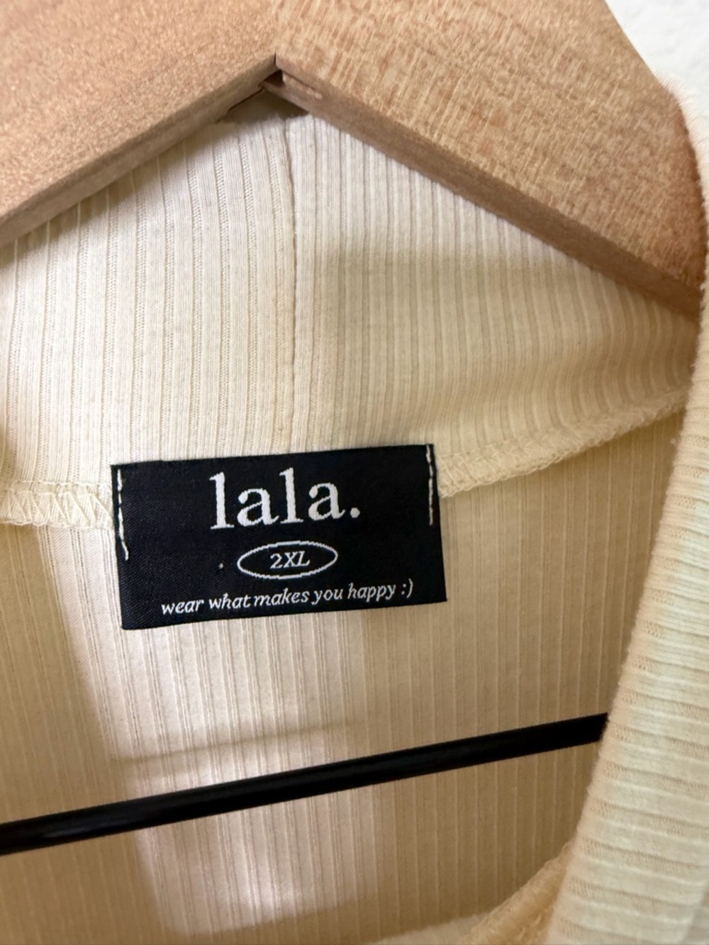 Dressed in LALA Gigi Sleeveless Ribbed Tunic Tank Top in Sand Womens Size 2X - Picture 5 of 6